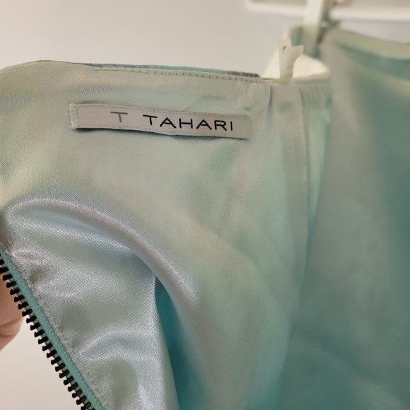 T Tahari Mixed Media Pencil Skirt - Picture 3 of 7